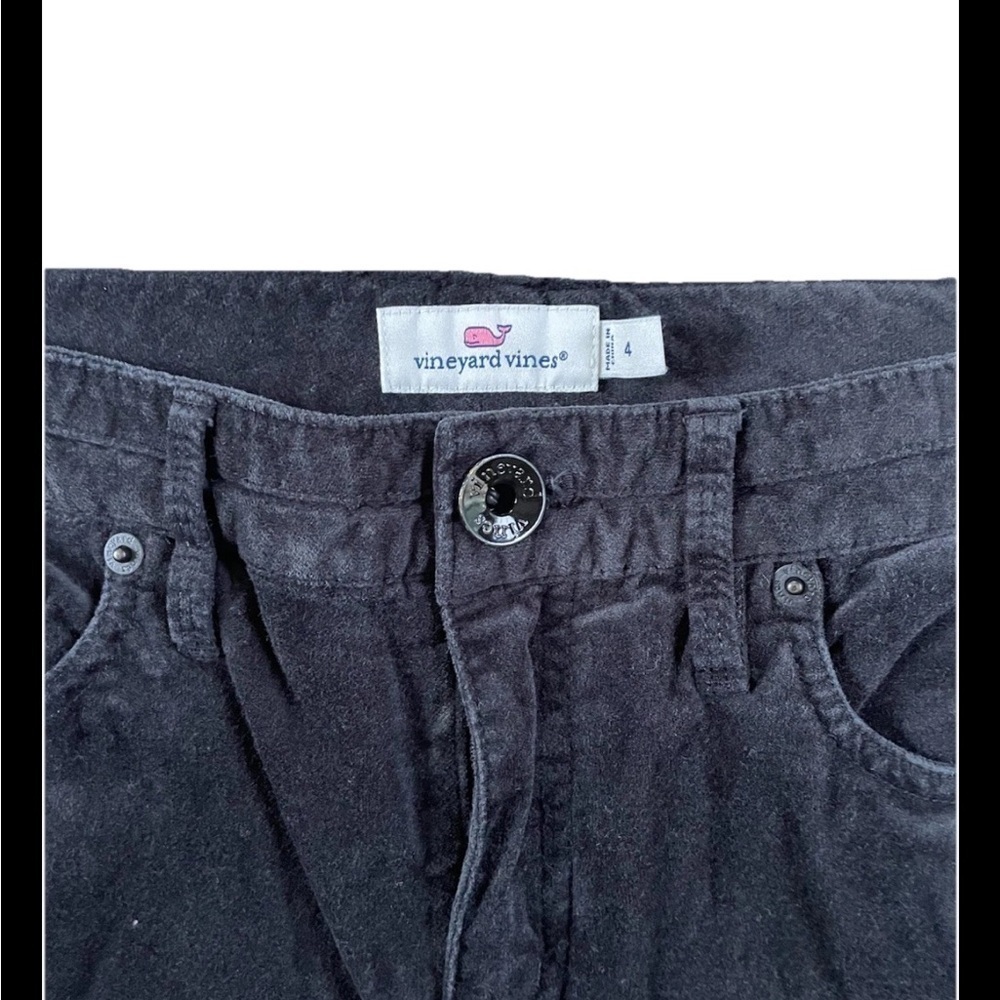 Vineyard Vines Black Velvet Pant size 4 - Picture 2 of 3